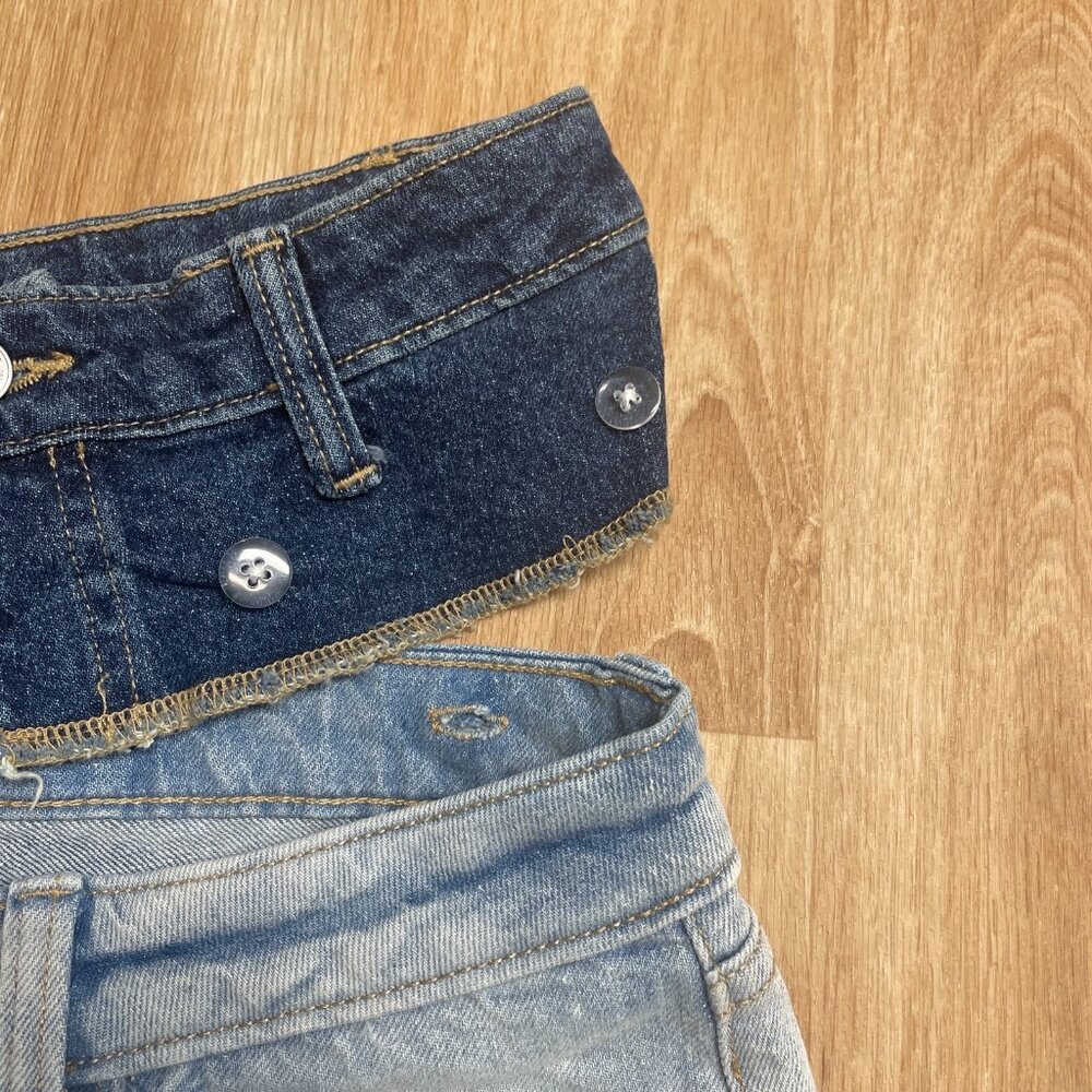 WILD FABLE JEANS 90'S RELAXED STRAIGHT DETACH WAIST LIGHT WASH MID RISE BLUE - Picture 9 of 13